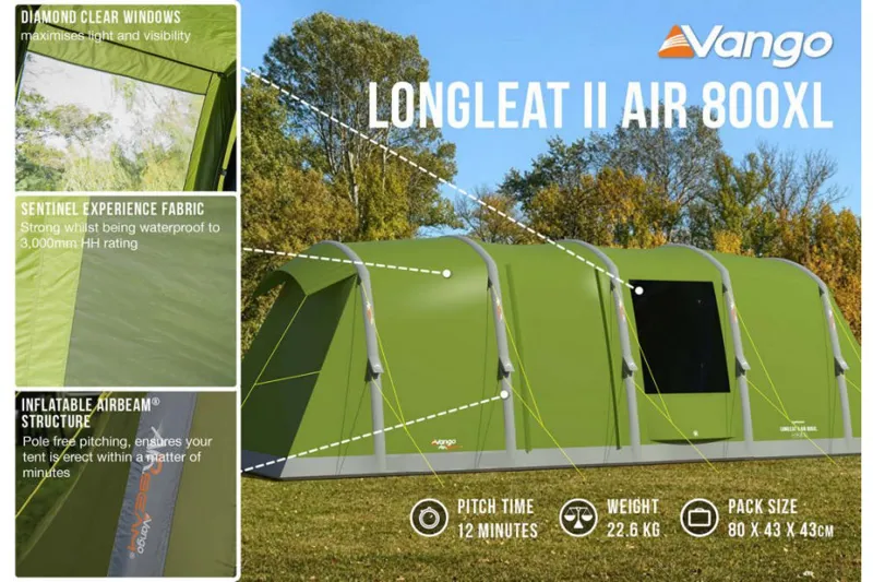 Vango Longleat II Air 800XL in Herbal Green-3